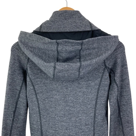LULULEMON Size 2 Gray and Black Zip-Up Hoodie Womens Jacket - Picture 7 of 10